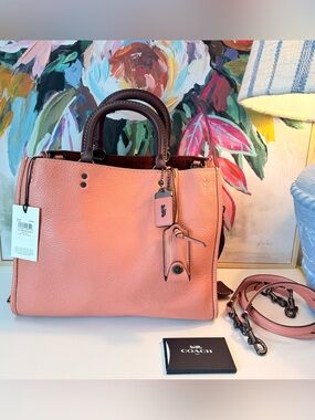 Rare Authentic COACH 1941 ROGUE 30 MELON & Oxblood Purse